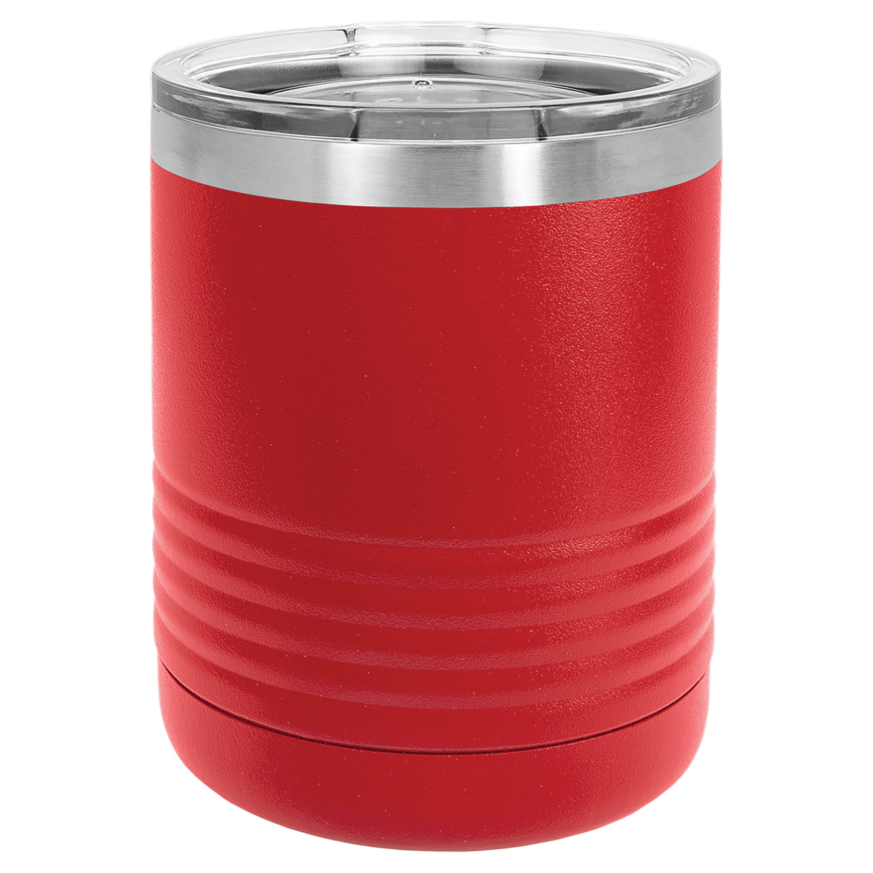 Polar Camel 10 oz. Red Vacuum Insulated Ringneck Tumbler with Clear Lid