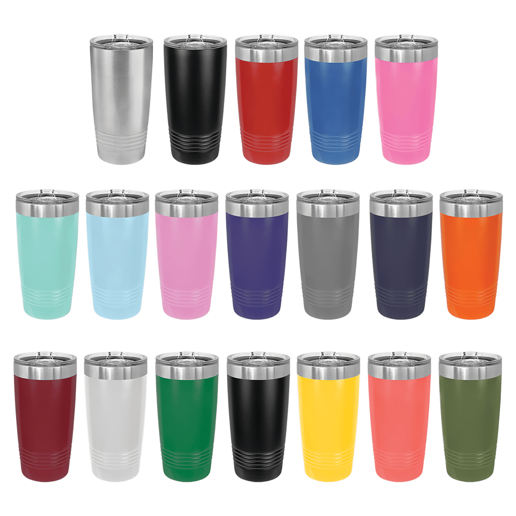 Polar Camel 20 oz. Vacuum Insulated Ringneck Tumbler with Slider Lid SampleSet
