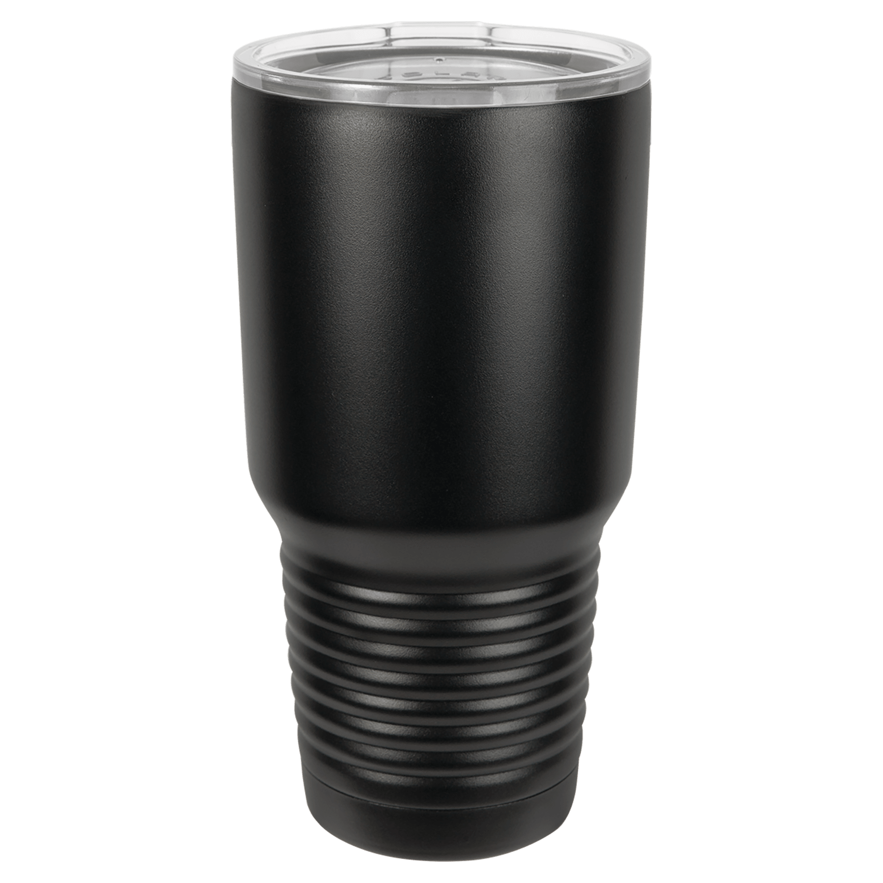 Polar Camel 30 oz. Black Vacuum Insulated Ringneck Tumbler with Clear Lid