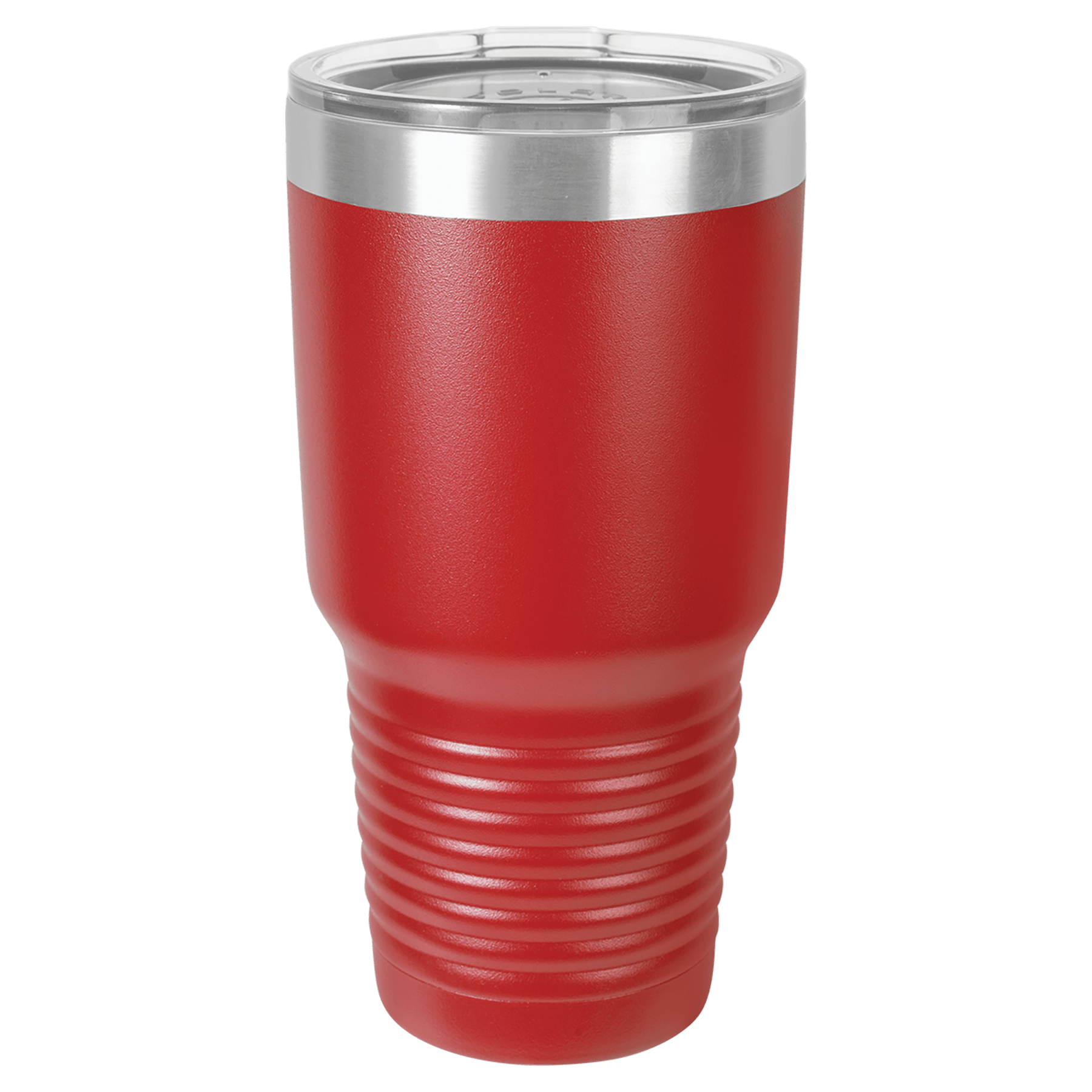 Polar Camel 30 oz. Red Vacuum Insulated Ringneck Tumbler with Clear Lid
