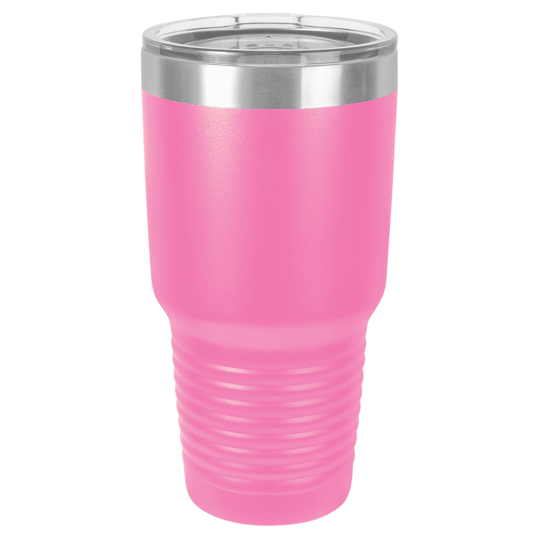 Polar Camel 30 oz. Pink Vacuum Insulated Ringneck Tumbler with Clear Lid