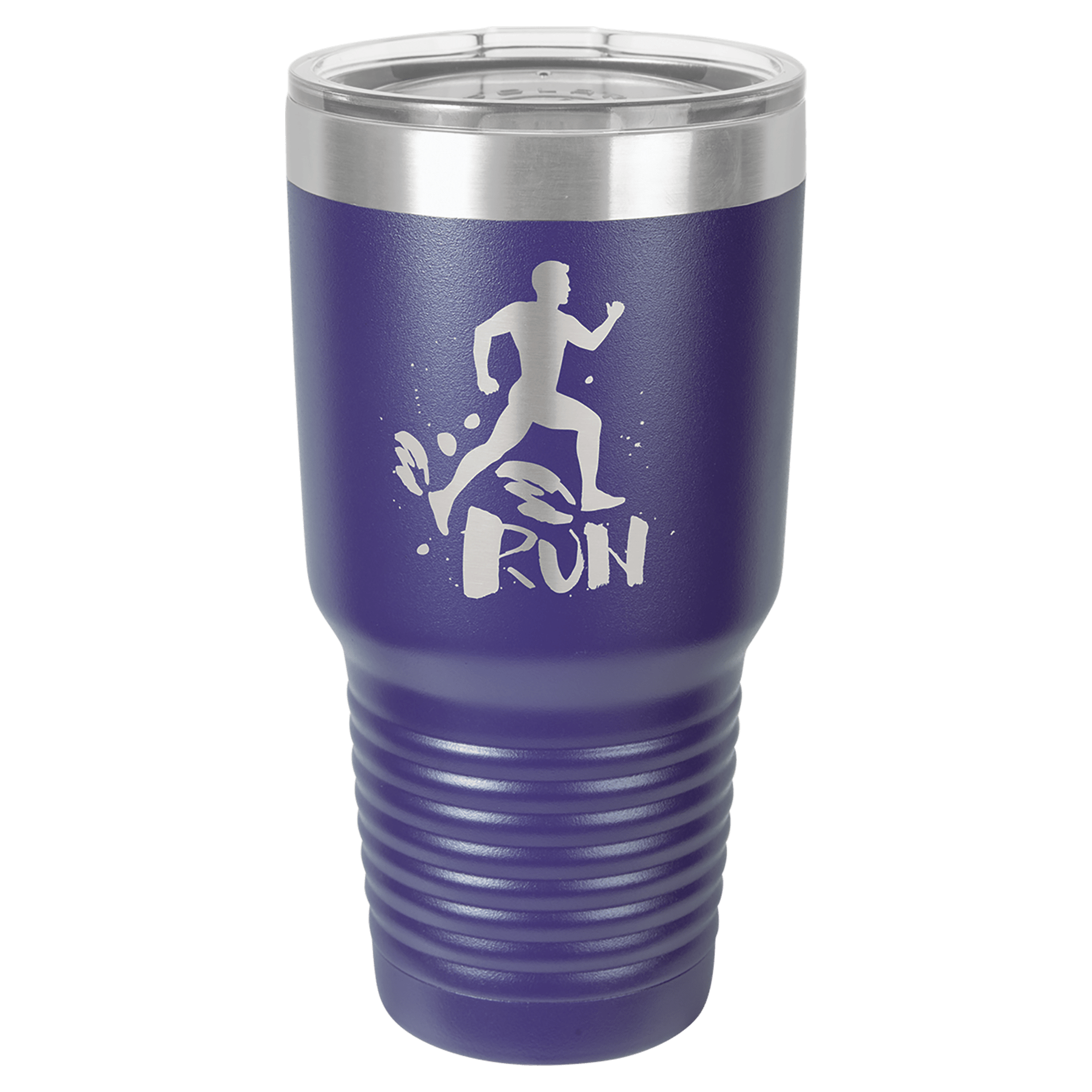 Polar Camel 30 oz. Purple Vacuum Insulated Ringneck Tumbler with Clear Lid