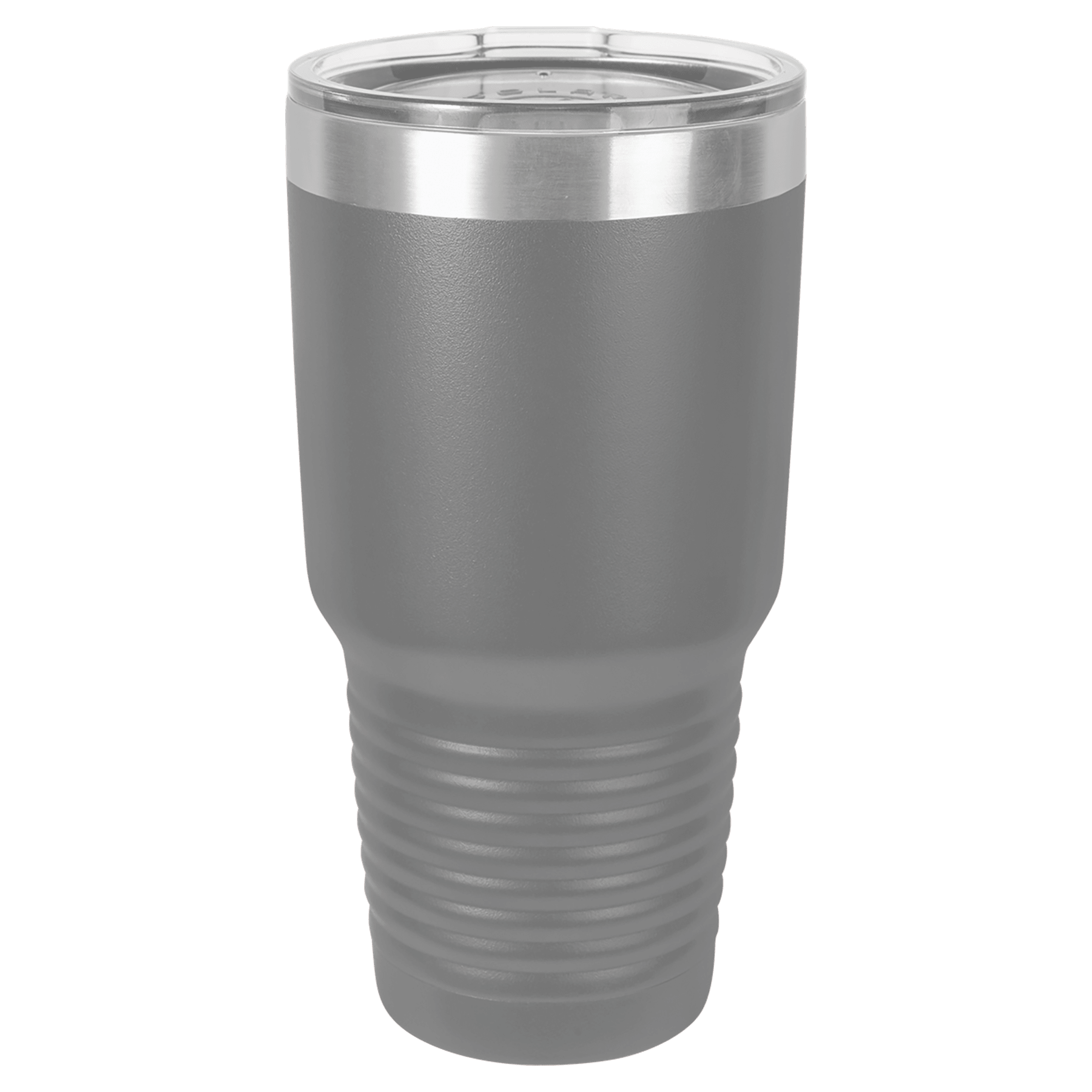 Polar Camel 30 oz. Dark Gray Vacuum Insulated Ringneck Tumbler with Clear Lid