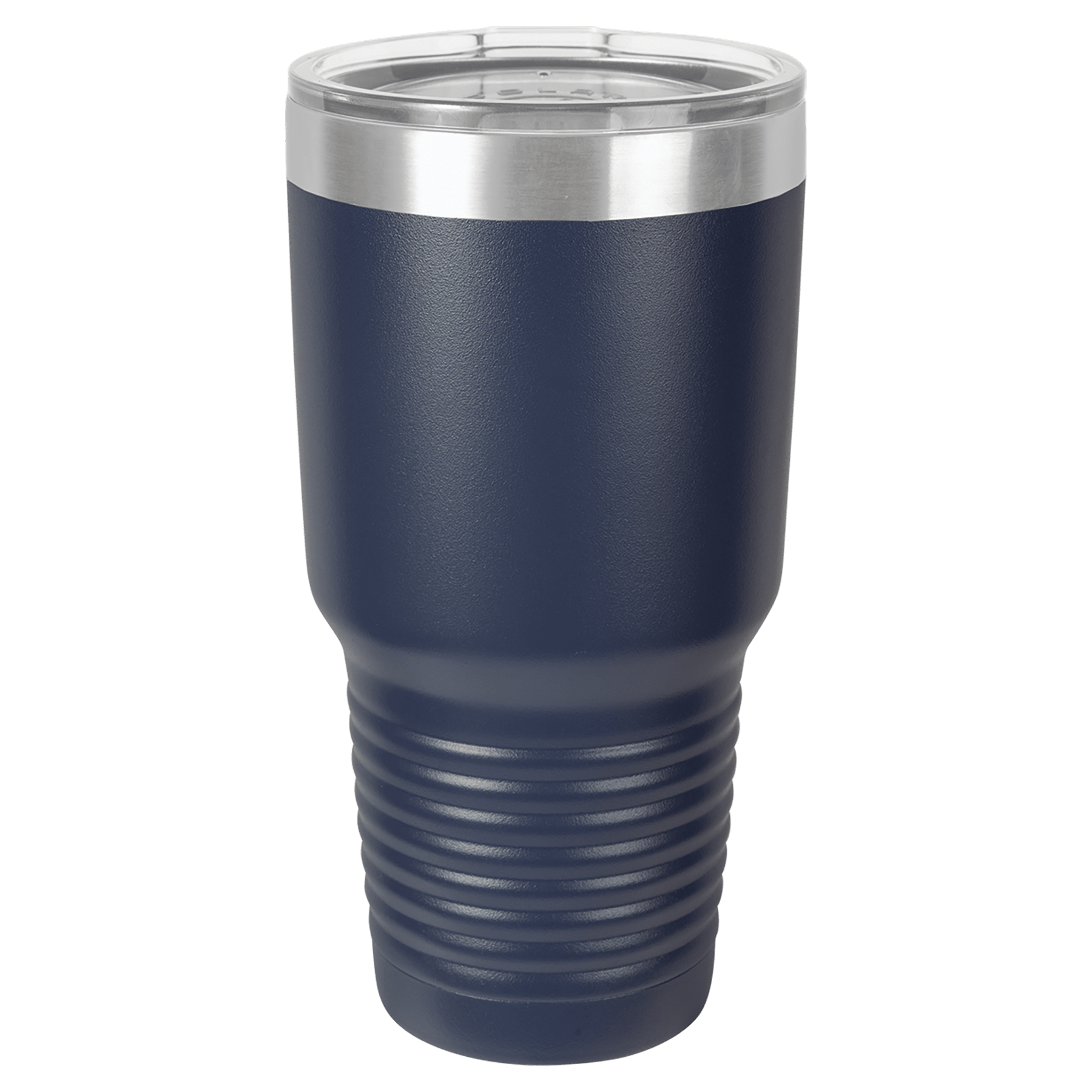 Polar Camel 30 oz. Navy Blue Vacuum Insulated Ringneck Tumbler with Clear Lid