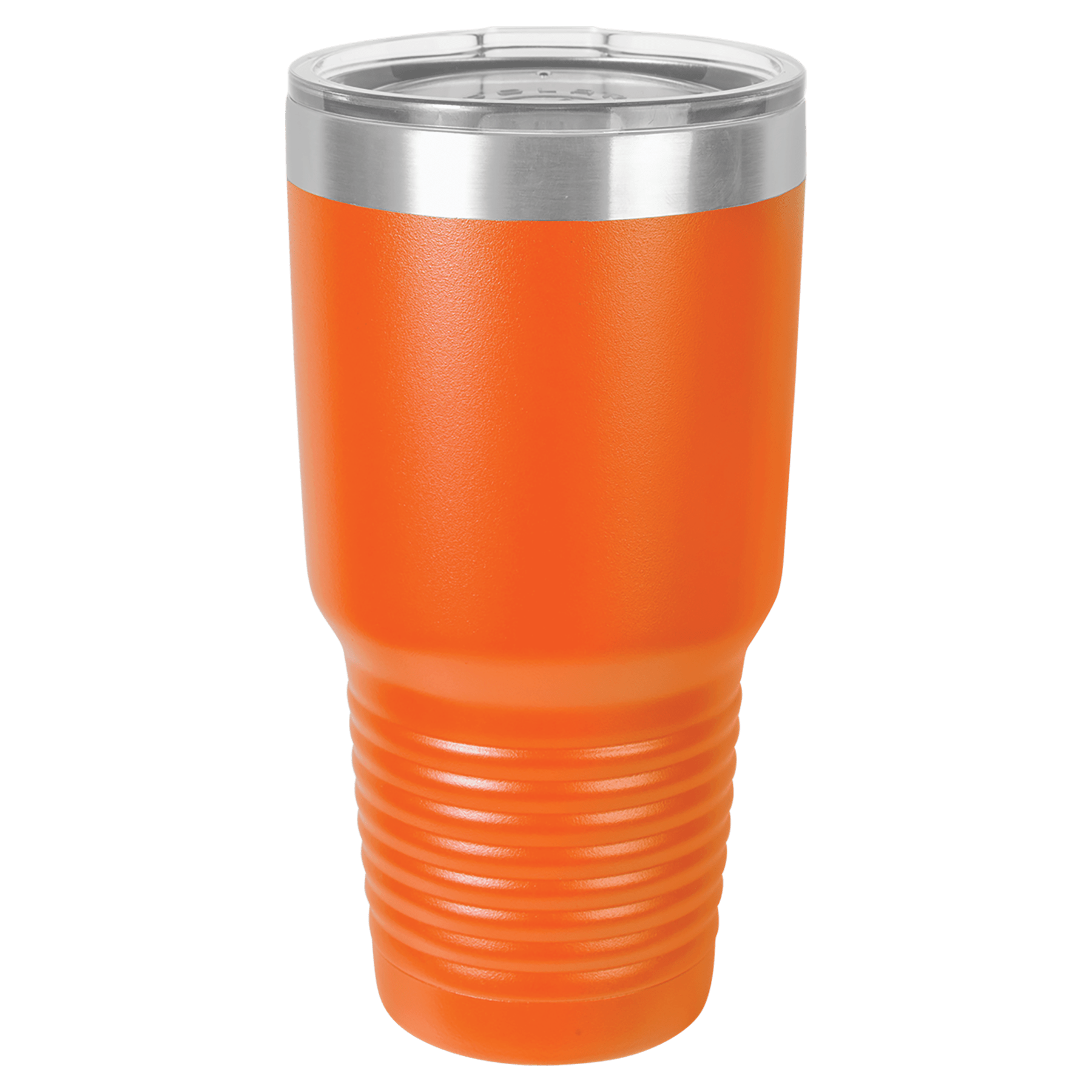 Polar Camel 30 oz. Orange Vacuum Insulated Ringneck Tumbler with Clear Lid