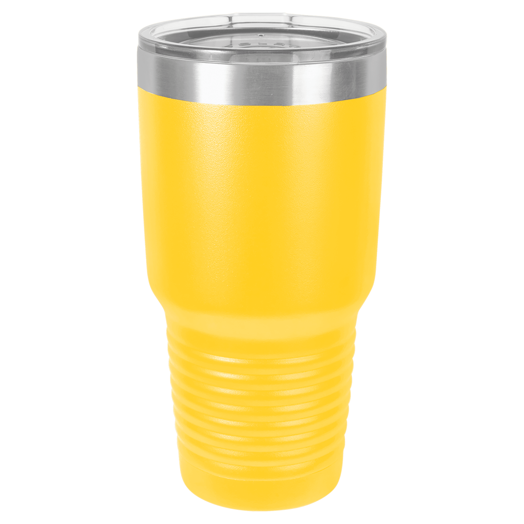 Polar Camel 30 oz. Yellow Vacuum Insulated Ringneck Tumbler with Clear Lid
