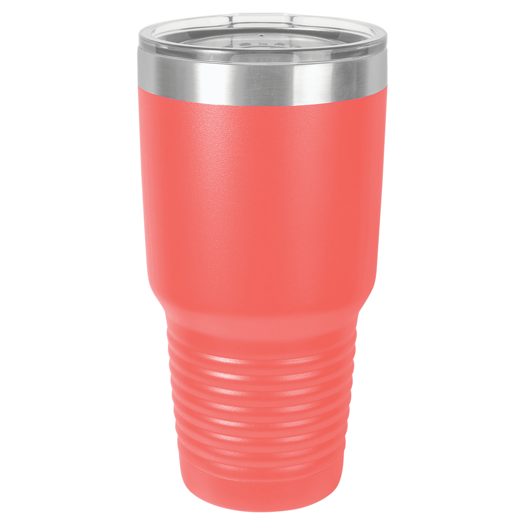 Polar Camel 30 oz. Coral Vacuum Insulated Ringneck Tumbler with Clear Lid