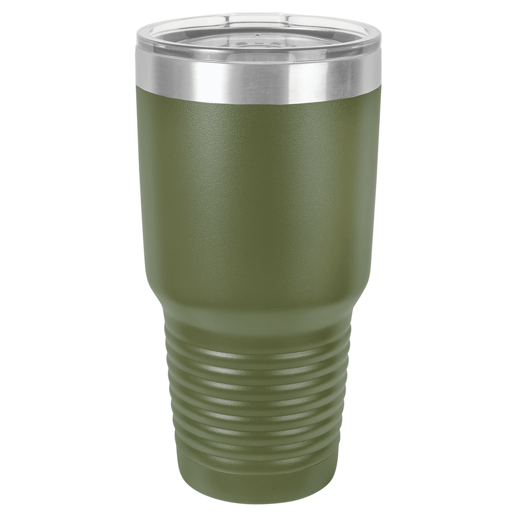 Polar Camel 30 oz. Olive Green Vacuum Insulated Ringneck Tumbler with Clear Lid