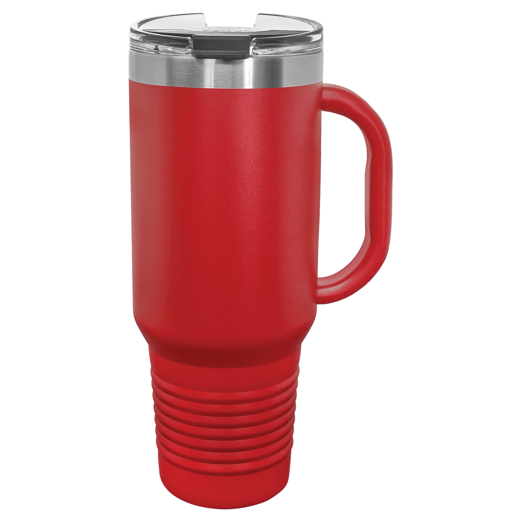 Polar Camel 40 oz. Red Travel Mug with Handle, Straw Included