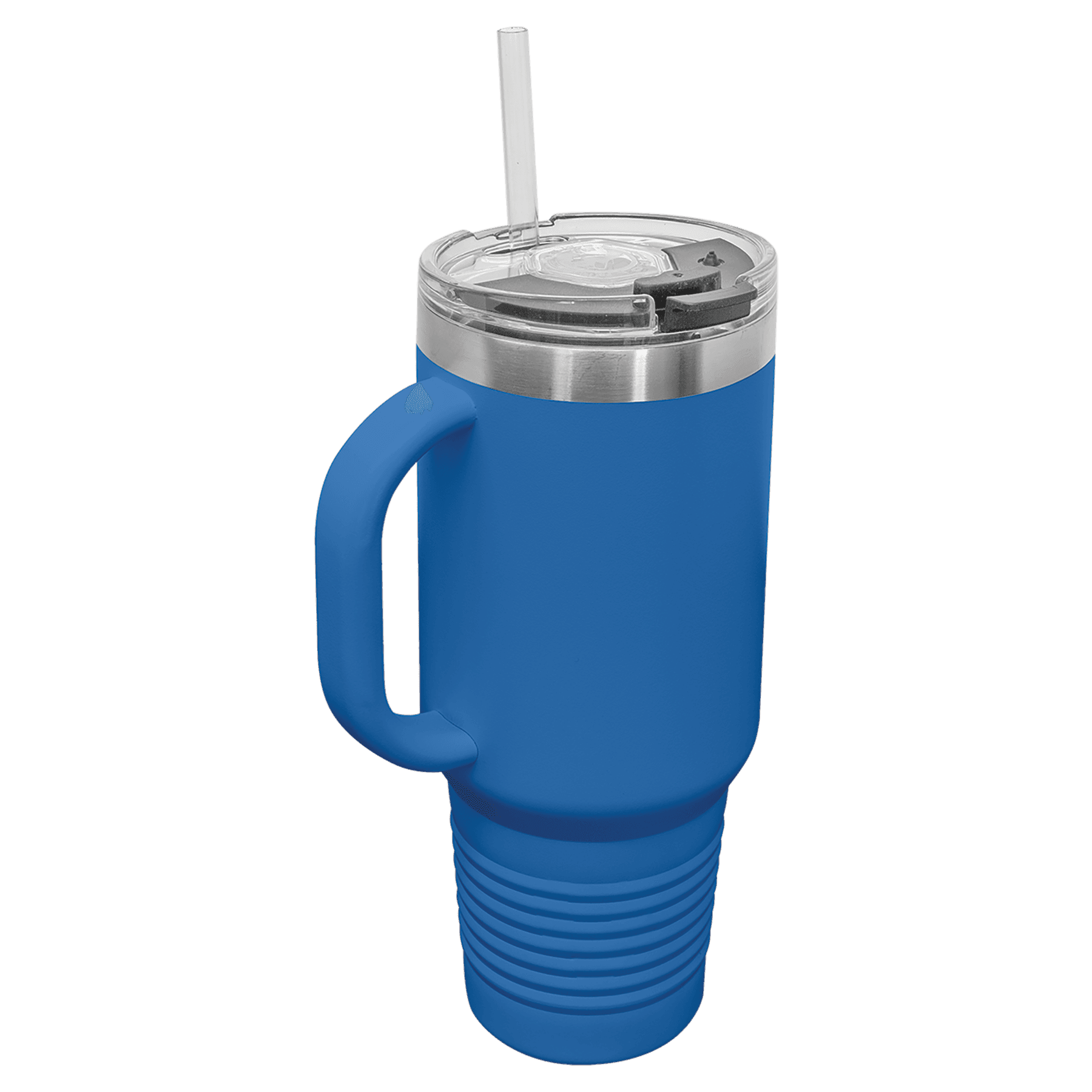 Polar Camel 40 oz. Royal Blue Travel Mug with Handle, Straw Included