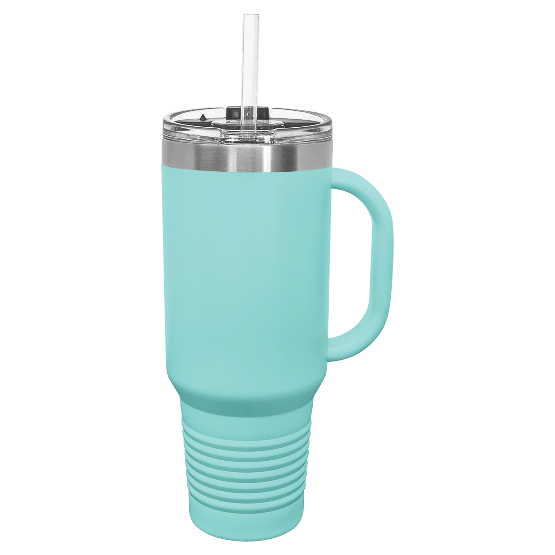 Polar Camel 40 oz. Teal Travel Mug with Handle, Straw Included
