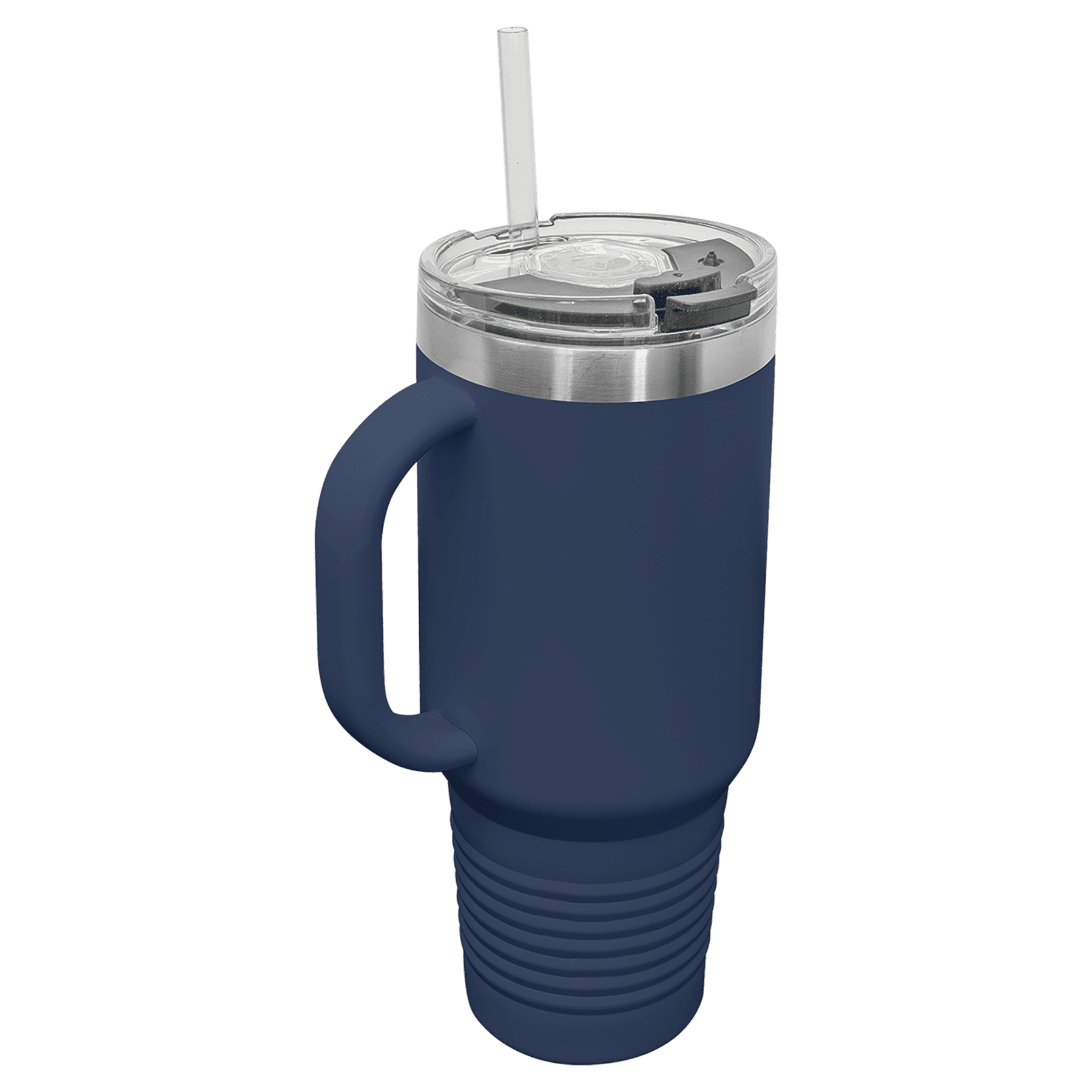 Polar Camel 40 oz. Navy Blue Travel Mug with Handle, Straw Included