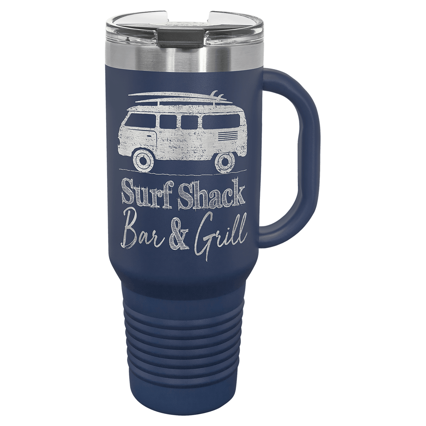 Polar Camel 40 oz. Navy Blue Travel Mug with Handle, Straw Included