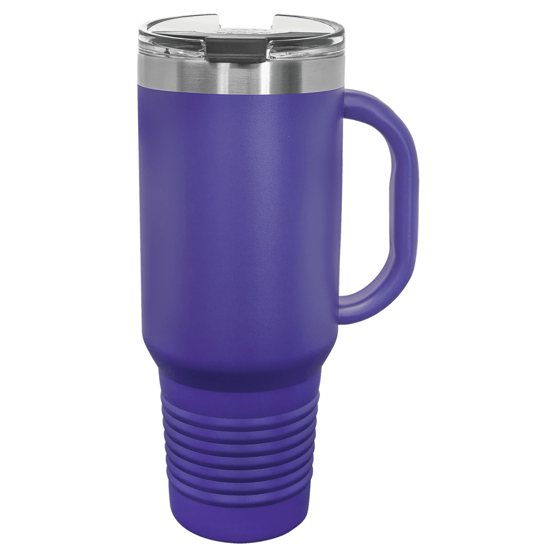 Polar Camel 40 oz. Purple Travel Mug with Handle, Straw Included