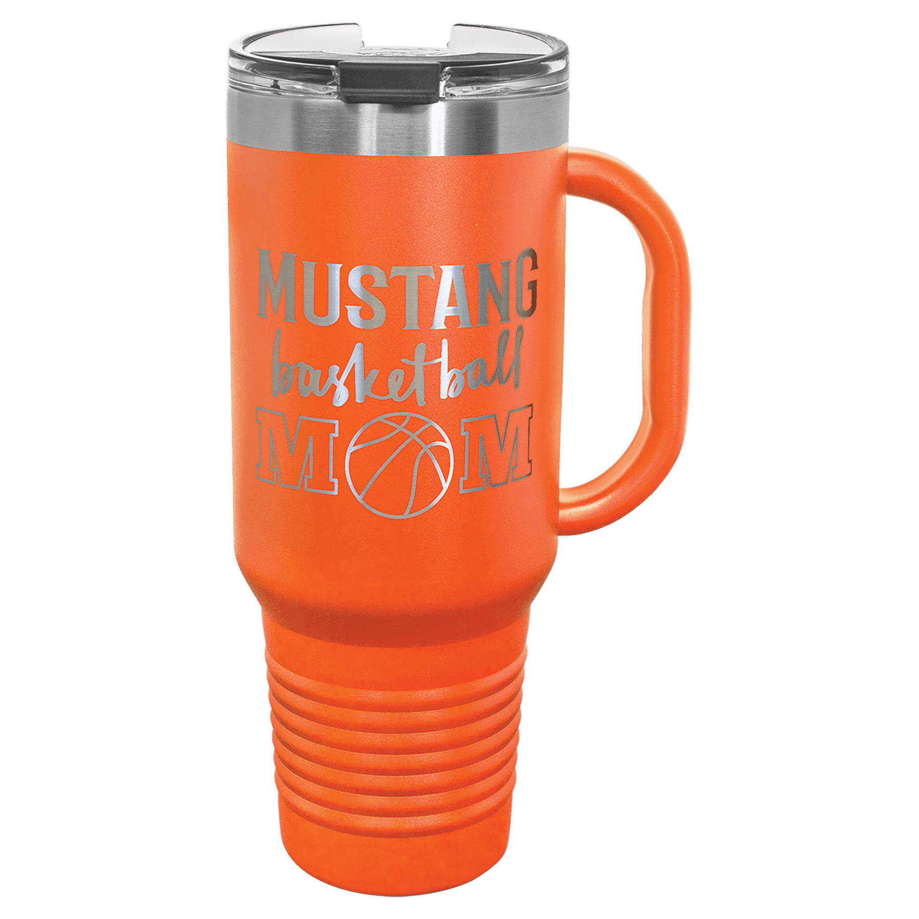 Polar Camel 40 oz. Orange Travel Mug with Handle, Straw Included