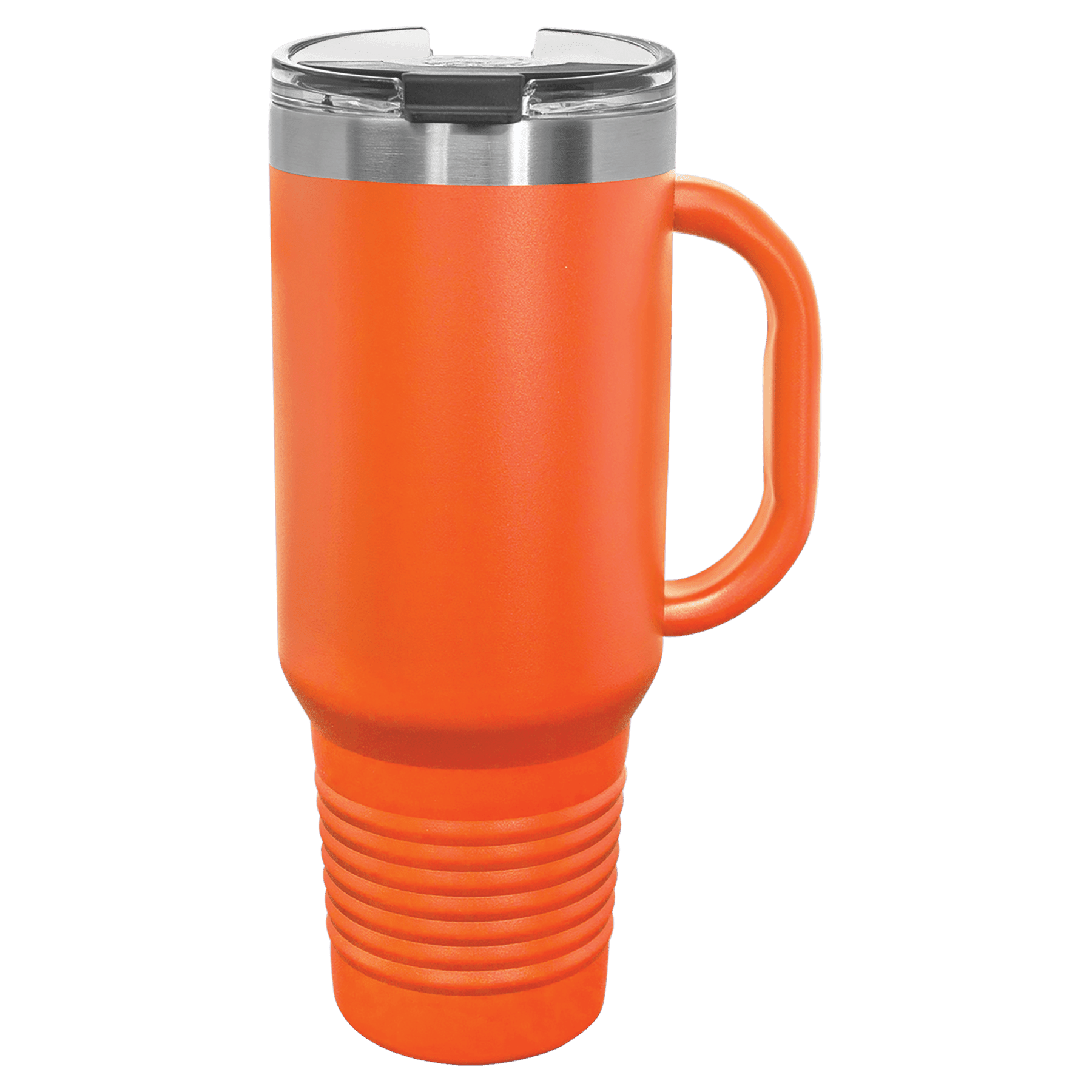 Polar Camel 40 oz. Orange Travel Mug with Handle, Straw Included