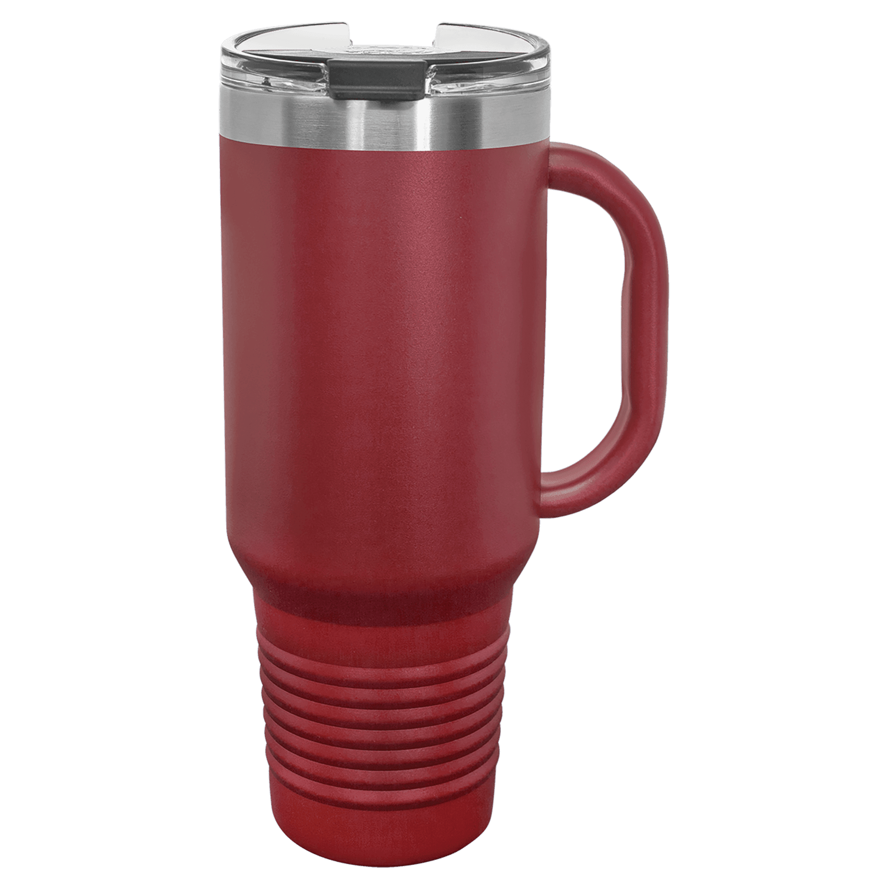 Polar Camel 40 oz. Maroon Travel Mug with Handle, Straw Included