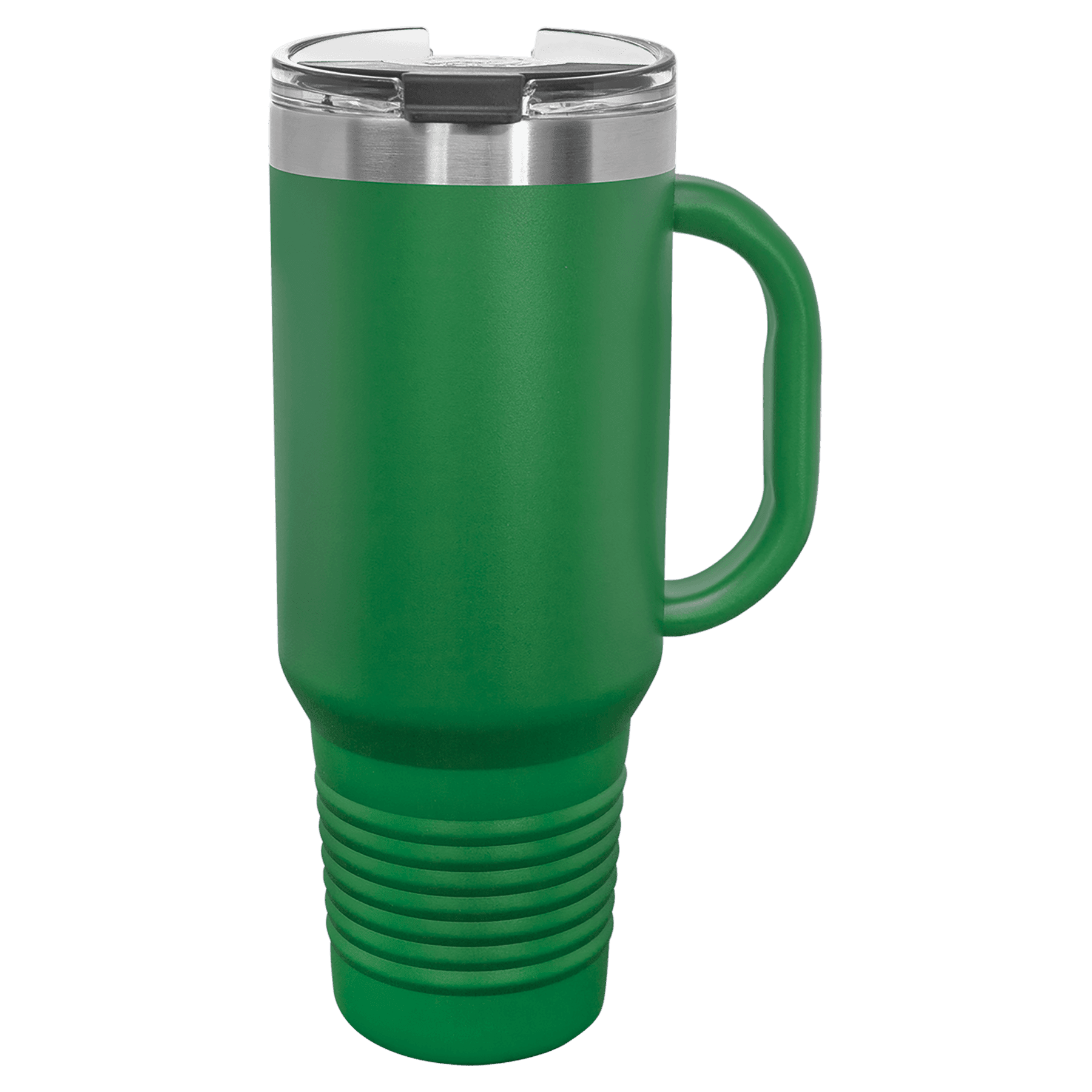 Polar Camel 40 oz. Green Travel Mug with Handle, Straw Included