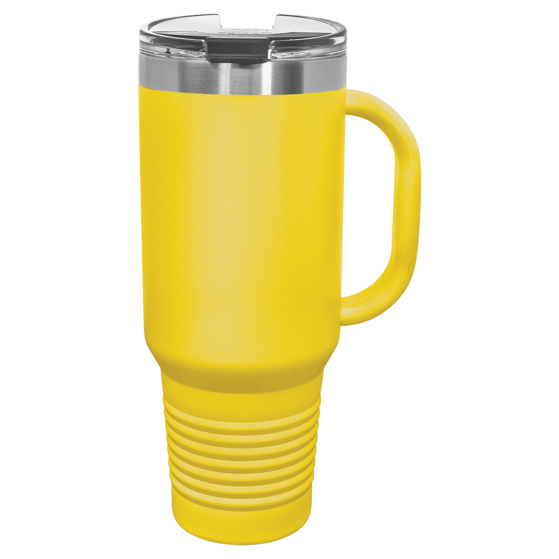 Polar Camel 40 oz. Yellow Travel Mug with Handle, Straw Included