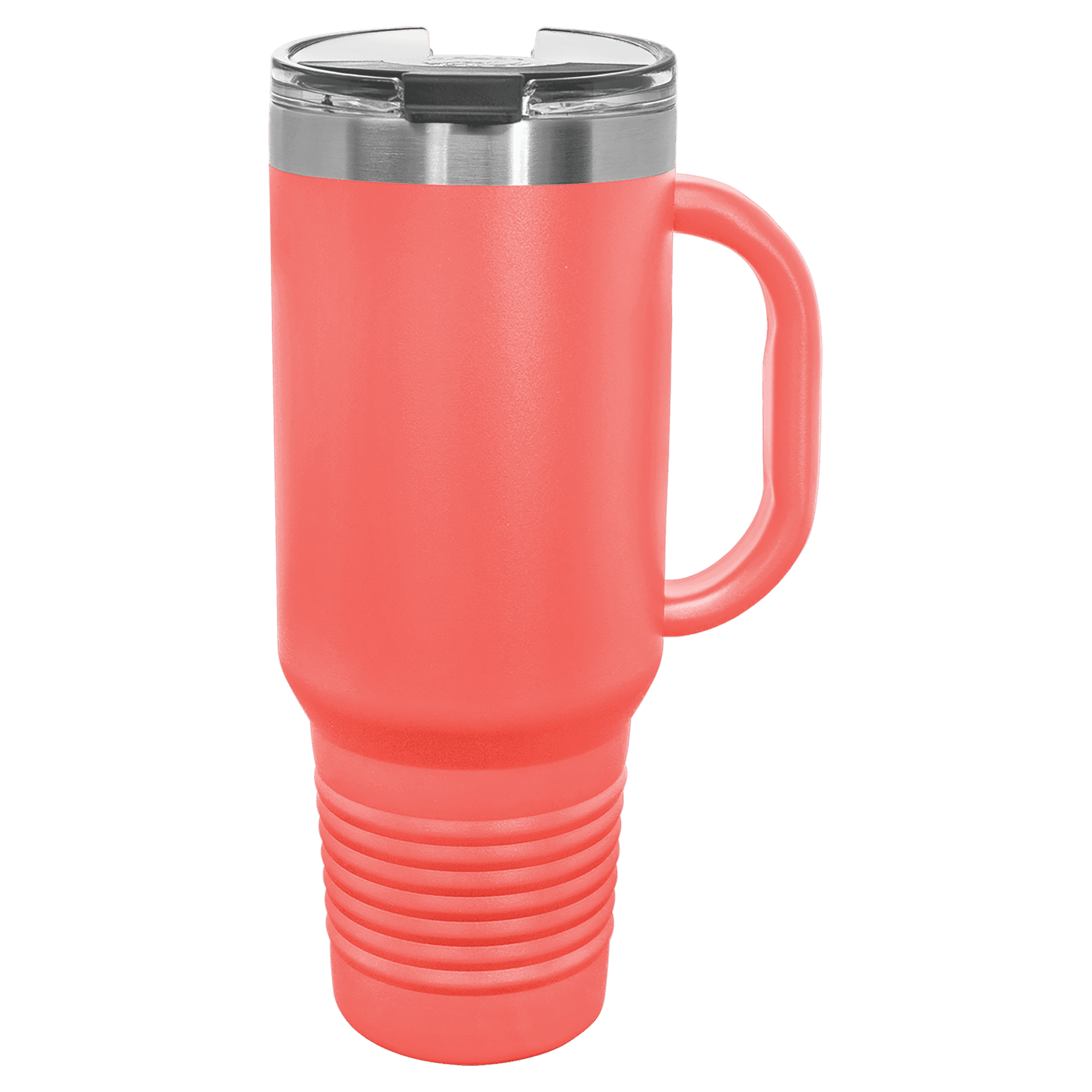 Polar Camel 40 oz. Coral Travel Mug with Handle, Straw Included
