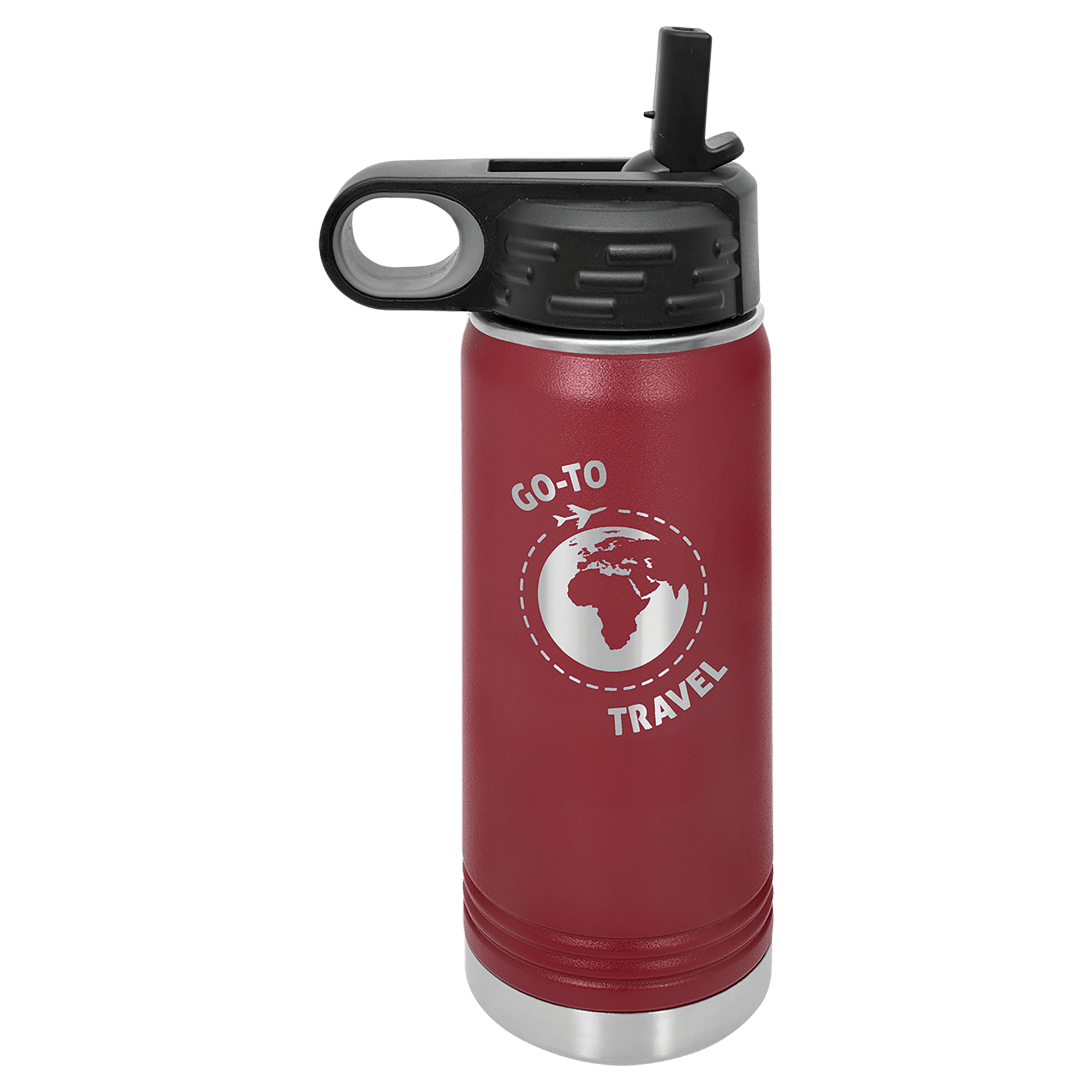 Polar Camel 20 oz. Maroon Water Bottle